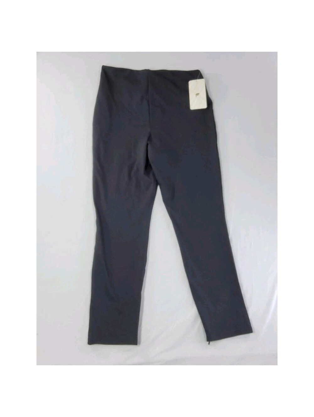Fabletics Ponte Skinny Zip Split Pant Leggings Large Blk NWT $89 Pockets Hi Rise